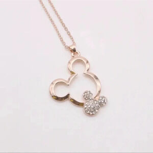 Rose Gold Mickey Mouse Necklace